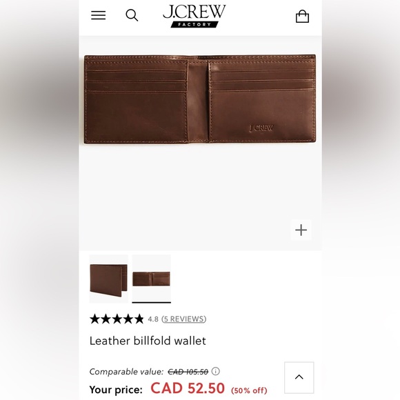 J.CREW Factory Leather Wallet - Picture 7 of 7